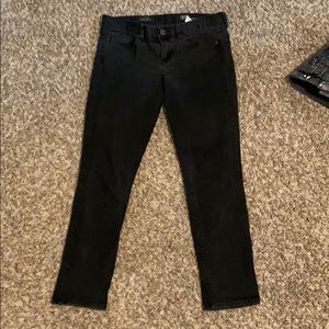 J. Crew Toothpick Ankle Black Jeans Size 29